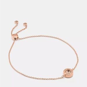 Coach rose gold slider bracelet